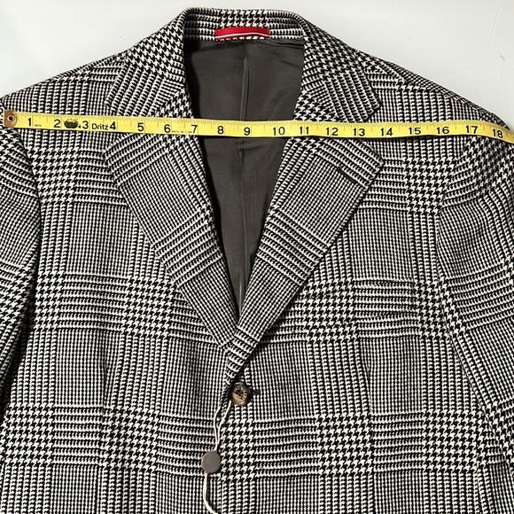 PAL ZILERI | Grey classic check oversized fall designer blazer coat - Picture 11 of 17
